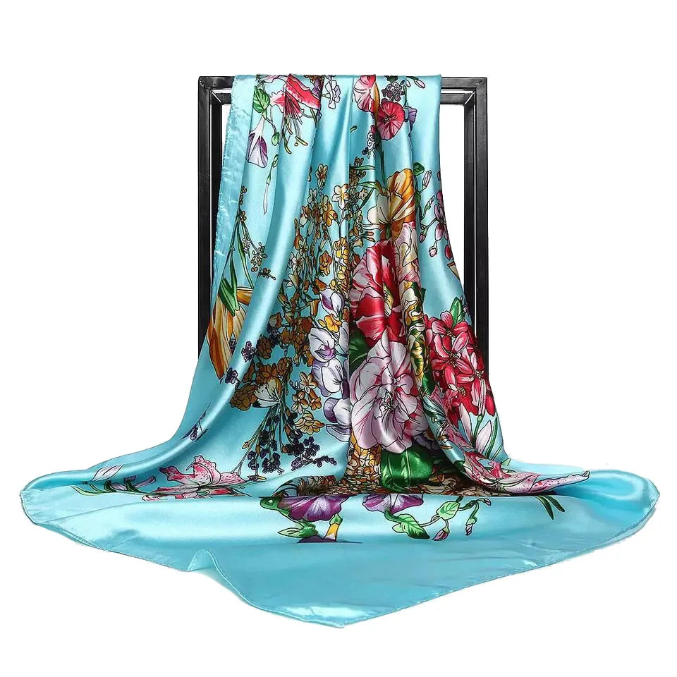 SENAIFE Satin-Schal Elegant - 90x90cm Polyester Leicht