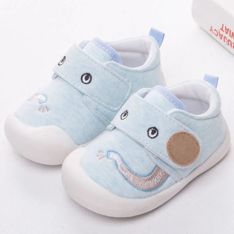 Frühling Herbst Baby Schuhe 2025 - Neugeborene Elefant Cartoon Erste Laufschuhe - Jungen Mädchen Rutschfest Weiche Sohle 0-1J
