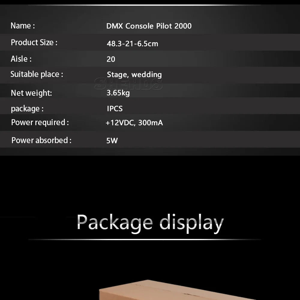 Controler DMX SHEHDS 1024/consolă 192 pentru iluminare Par, lumină cu cap mobil, standard internațional, DJ, discotecă, nunți, concerte