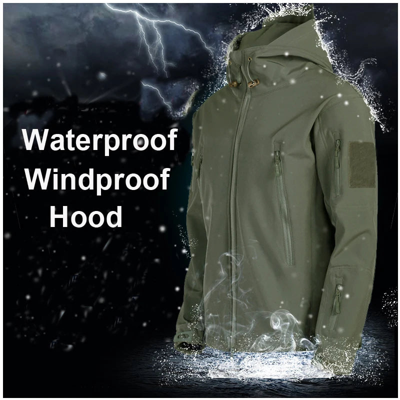 Mazero Herren Wintersoftshell Wasserdicht - Größe M, 850 g