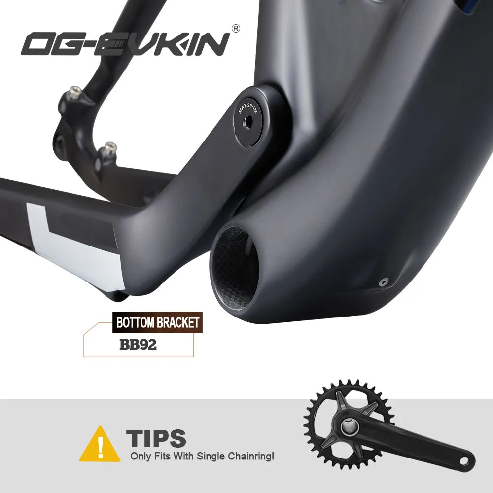 OG-EVKIN CF-080 2025 - Carbon Full Suspension MTB Rahmen - 12X148 Thru-Axle Boost 29er Professional Mountain Bike