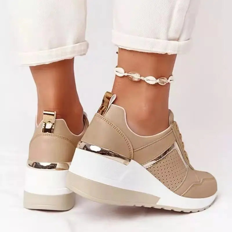 ZX12176 Plateausneaker Mit Reißverschluss - Gummi 3cm