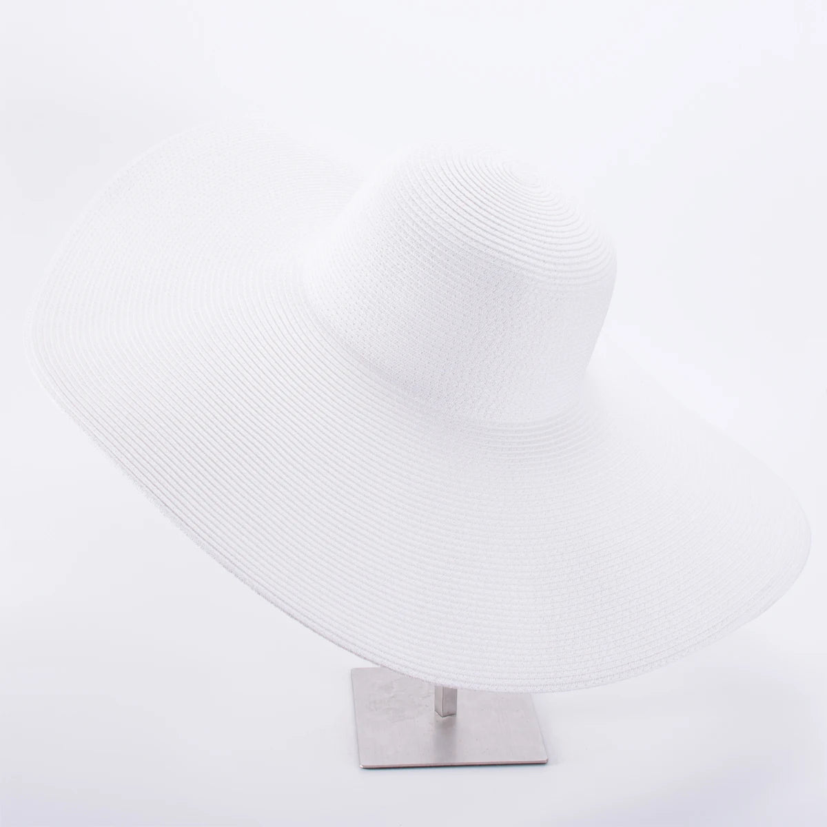 Lawliet 7.1''/18cm Faltbar Übergroß Riesig Breite Krempe Sonne Strand Stroh Hüte Hochzeit Damen Floppy Party Elegant A330