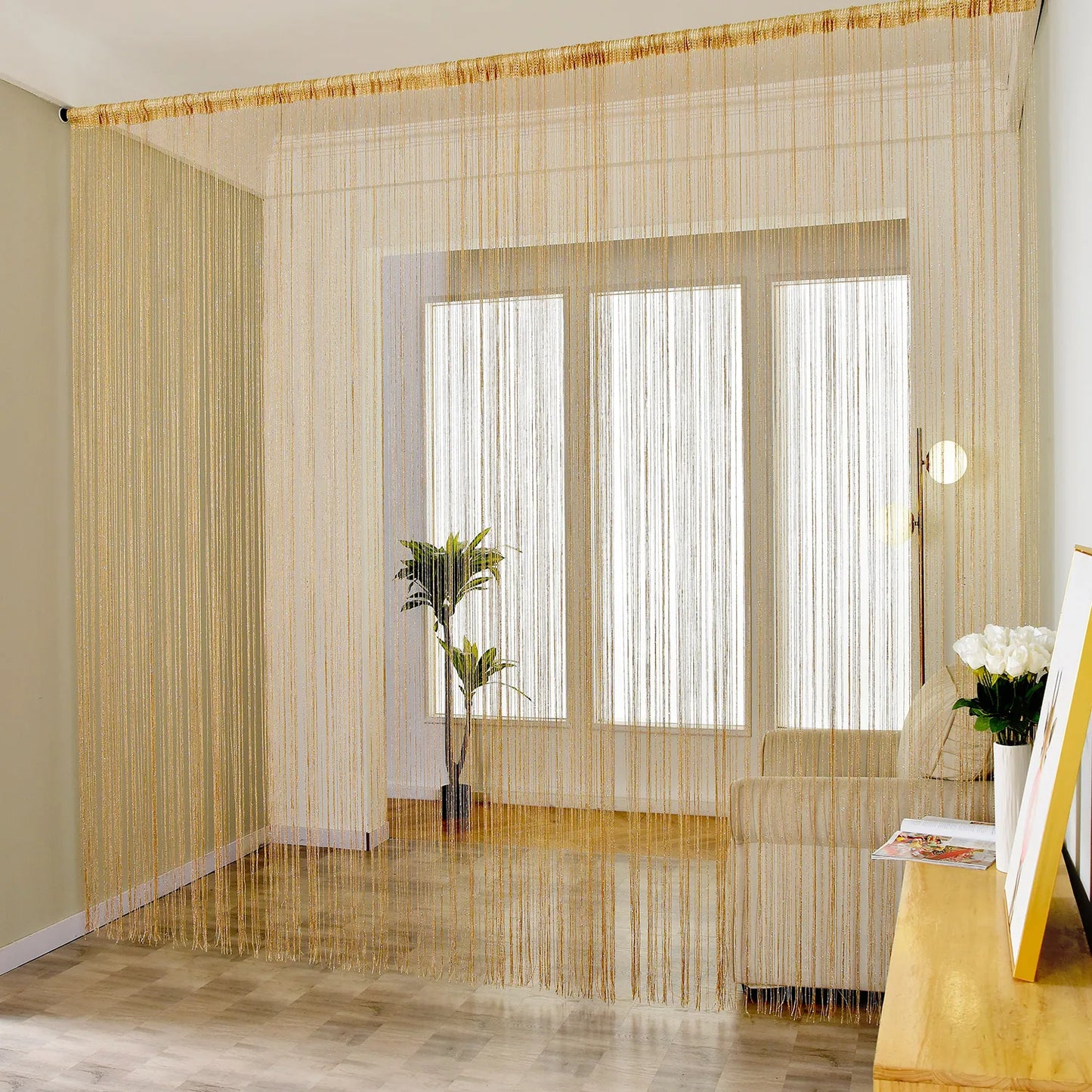 CasaLin Volant Vorhang Glänzende Quaste - 140x245cm 1-40%