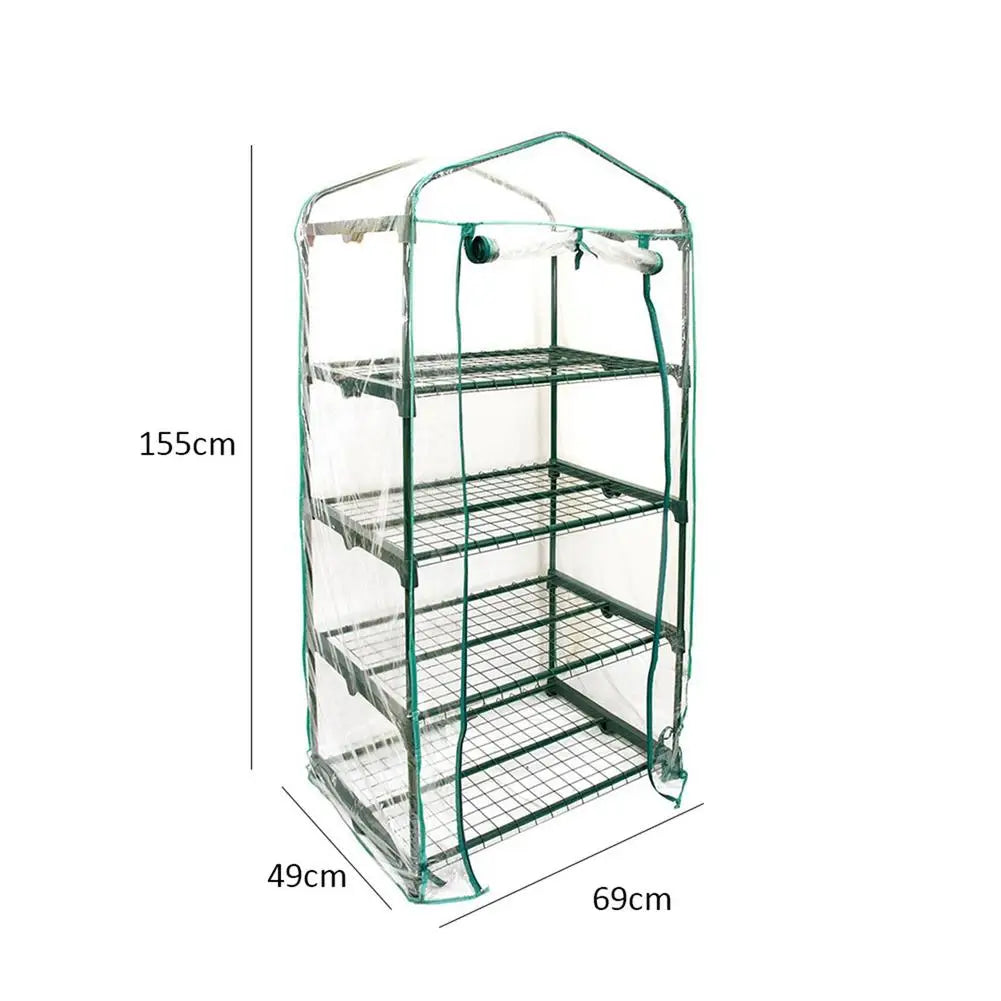 Garden House Mini Portable Garden Green House Warm Greenhouse Flower Plants Gardening Outdoor Greenhouse Cover (no Iron Shelf)