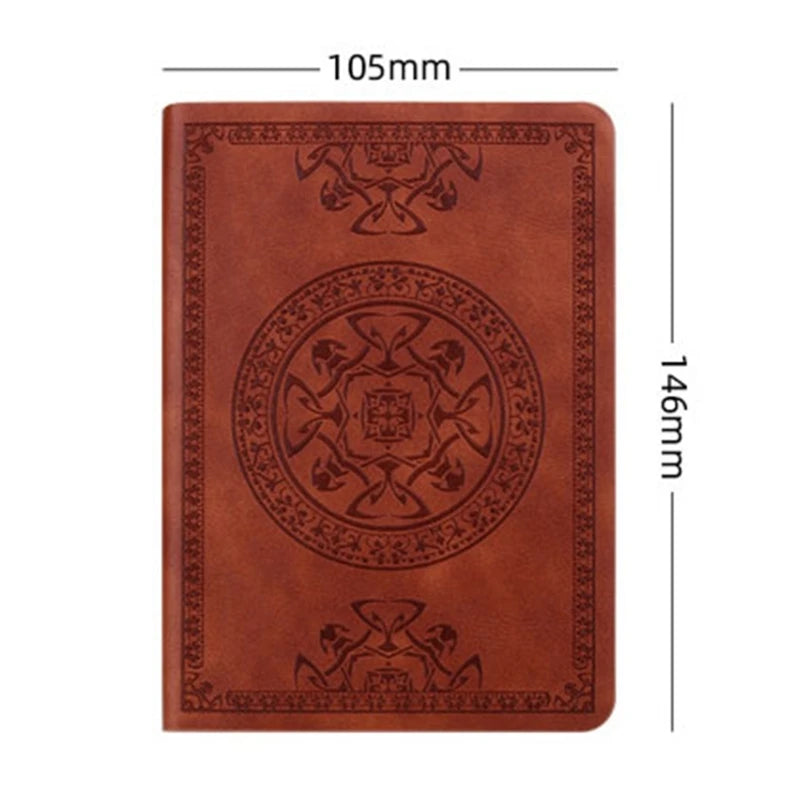 OOTDTY HXBD7HH Vintage Notizbuch - PU Leder 14.6x10.5cm