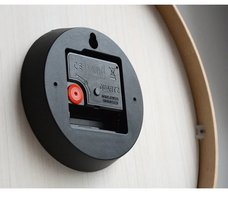 Nordic Solid Wood Wall Clock Living Room Household Clock Decoration Silent Clock Japanese Modern Light Luxury Creative Clock