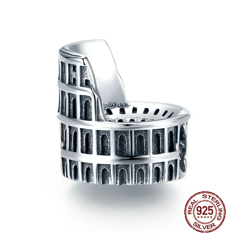 WOSTU 925 Sterling Silber Anhänger 2025: Frauen Junge Mädchen Haustier Kamera Biene AAA Cubic Zirkonia - Kaffee Marienkäfer Perlen DIY Original Armband 1.9g