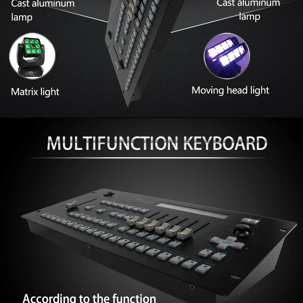 Controler DMX SHEHDS 1024/consolă 192 pentru iluminare Par, lumină cu cap mobil, standard internațional, DJ, discotecă, nunți, concerte