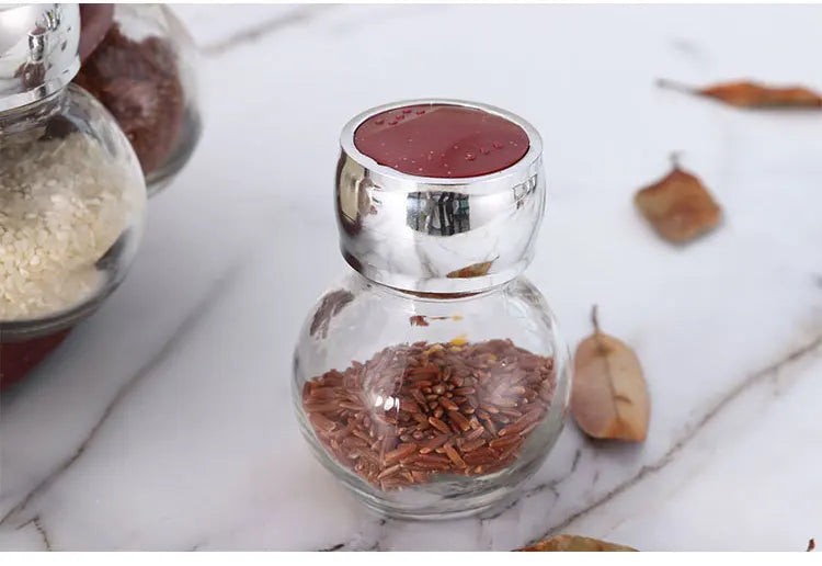 Rotating16Pcs Condiment Set Spice Jar StorageBox HomeKitchen Cruet Condiment Bottle Coffee Sugar Seal Jar Container Rack