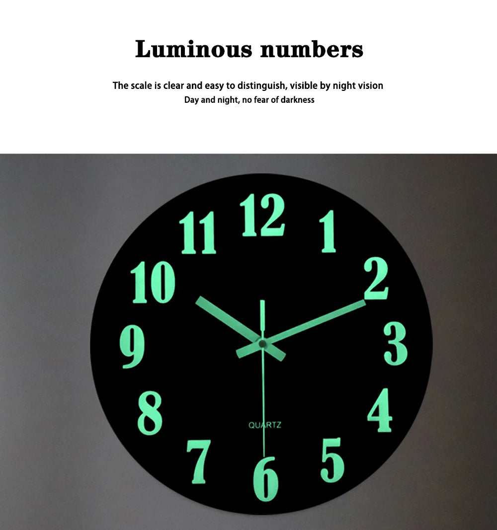 Combination Separates Leuchtende Wanduhr - 30cm Bambus