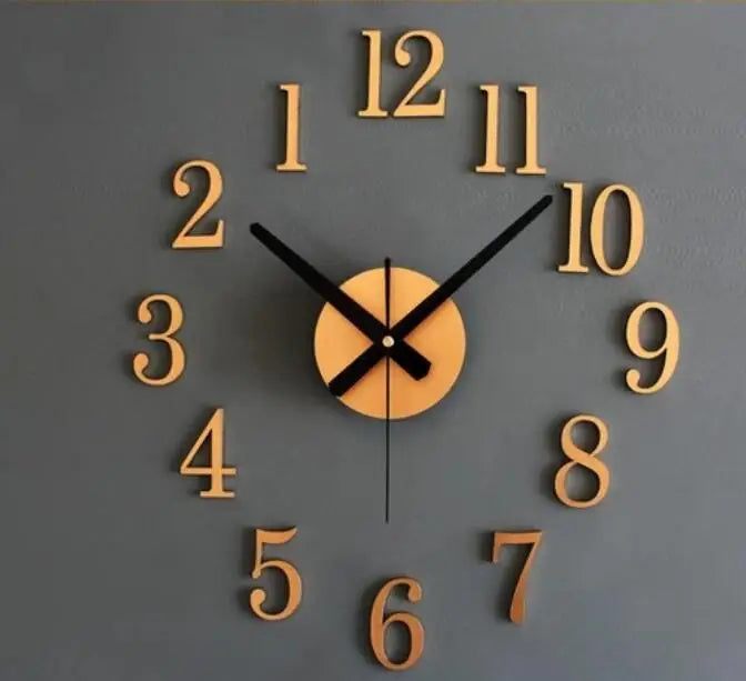 Retro DIY digital decorative wall clock wall stickers clockwise fashion watches creative cute Reversing Times Backflow Left move