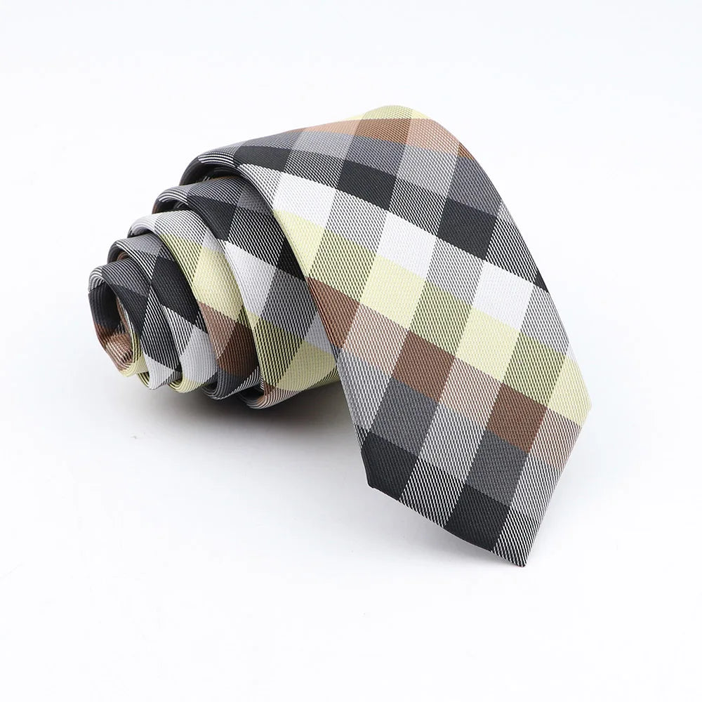 Neue Jacquard-Schottenkrawatte für Männer - Klassische 6cm-Krawatte für Hochzeit, Geschäft und Suit
