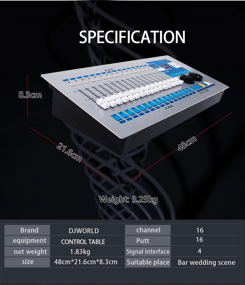 Controler DMX SHEHDS 1024/consolă 192 pentru iluminare Par, lumină cu cap mobil, standard internațional, DJ, discotecă, nunți, concerte
