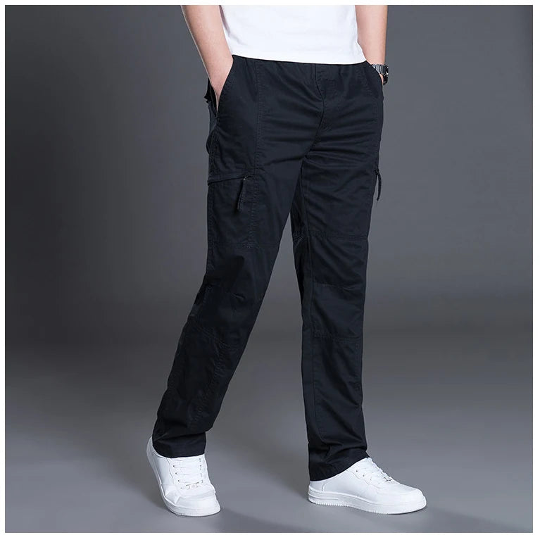 Herren Hosen 2025 - Summer Autumn Fashion Cotton Long Pants Straight Joggers Plus Size
