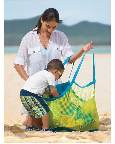 Beach Mesh Bag Children Sand Away Protable Kids Beach Toys Clothes Bags Toy Storage Sundries Organizers Bag Cosmetic Makeup Bags