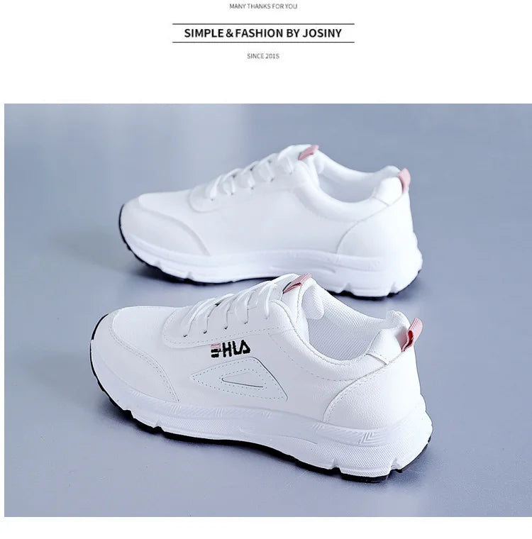 White Shoes for Women Sneakers 2024 Breathable Women's Sports Shoes Outdoor Walking Flats Woman Spring Casual Shoe Lady Sneaker