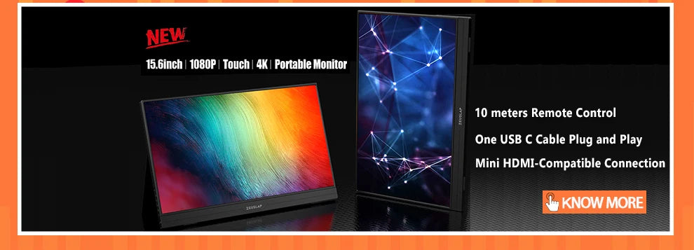 Portable-Monitor 2025: ZEUSLAP 10.5" FHD 100%-sRGB IPS Touch Sub-Monitor Collection