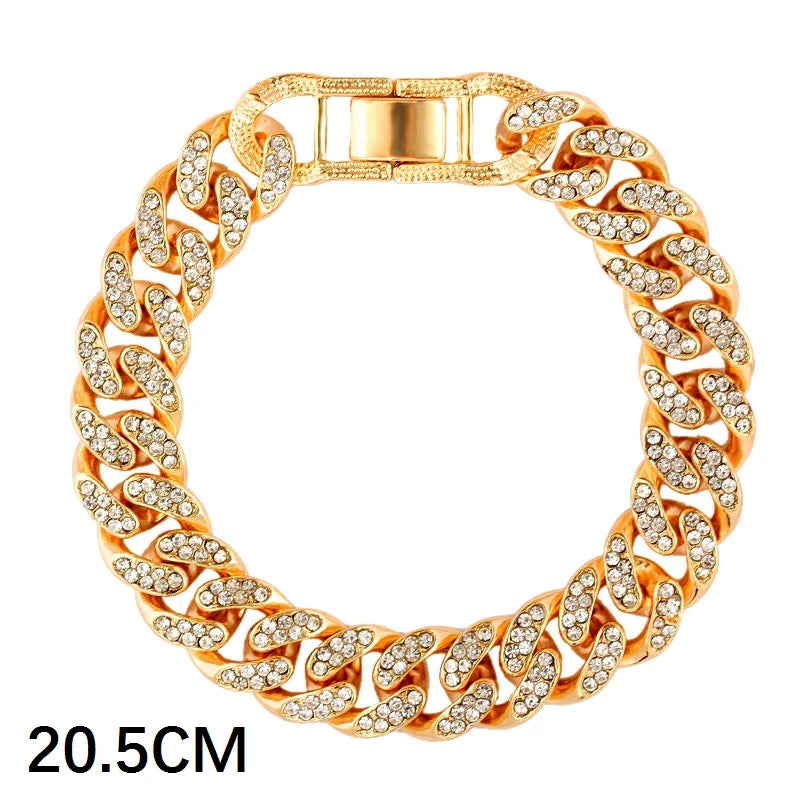 Luxus Voll Strass Große Tennis Kette Armbänder 2025 - Frauen Männer Fashion Bling - Iced Out Quadrat Kristall Armband Hand Schmuck Premium
