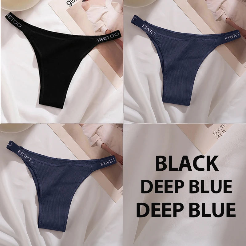 finetoo Damen Slips 2025 - 3er-Set Baumwoll-Panties einfarbig & komfortabel