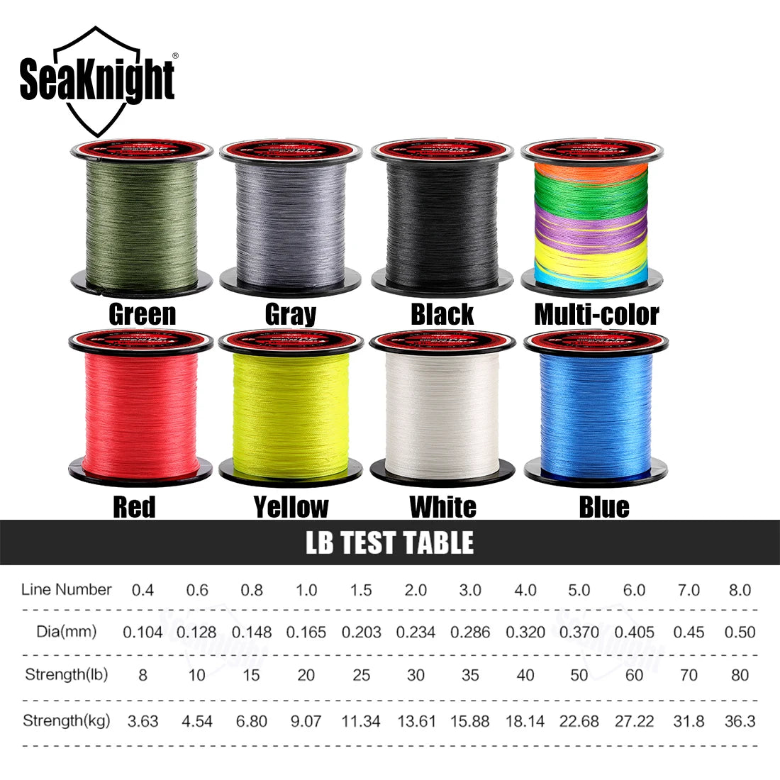 SeaKnight Marke TriPoseidon Serie 4 Stränge 300M PE Geflochtene Angelschnur 8-60LB Multifilament Angelschnur Glatt Karpfen Angeln