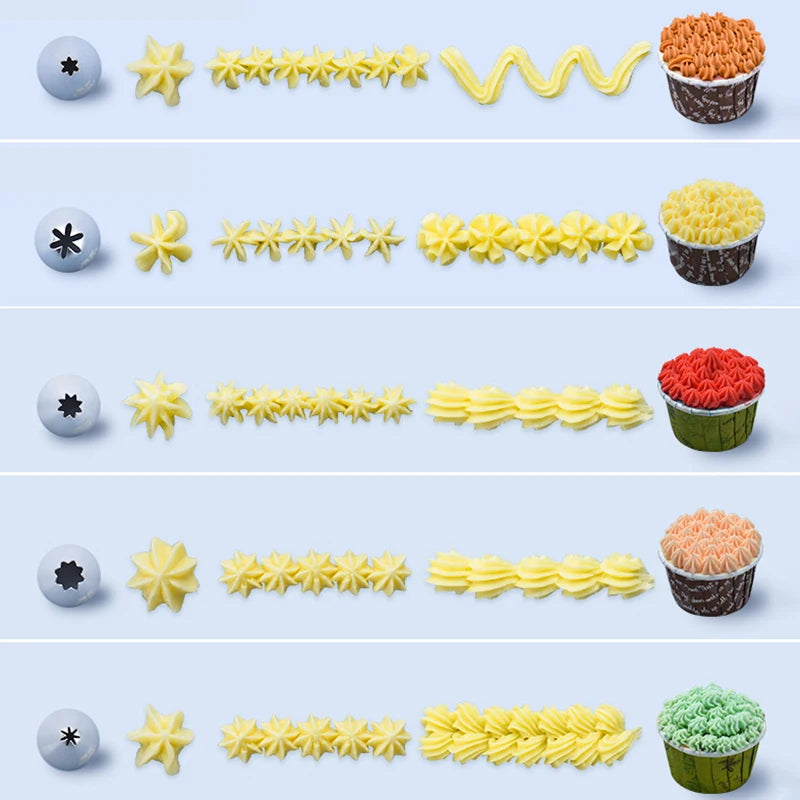 BCMJHWT Spritztüllen Set Silikon - 16 Stück 1 Beutel