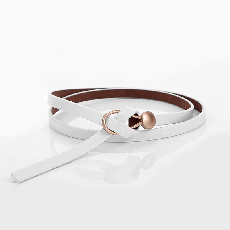 Designer Belts For Women Genuine Leather Knot Dress Belt Long Thin Waistband Gold Buckle Black Ceinture Femme Easy Cummerbunds