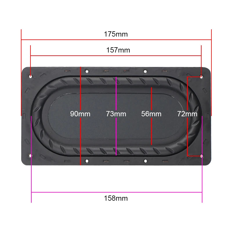 GHXAMP 175MM*90MM Bass diaphragm Low Frequency Radiator 5 Inch 6 Inch Passive Bass Film Enhanced Bass 2Pcs