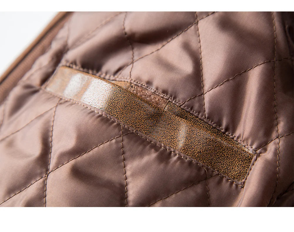 FLAVOR Herren Lederjacke Männer Motorrad Abnehmbarer Kapuz Wintermantel Männer Warme Echte Lederjacken