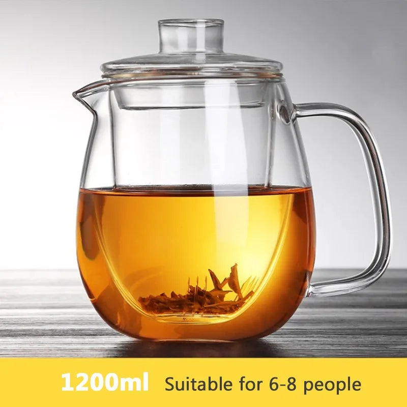 GlassPro Teekanne Hitzebeständig - 600/1200ml Glas