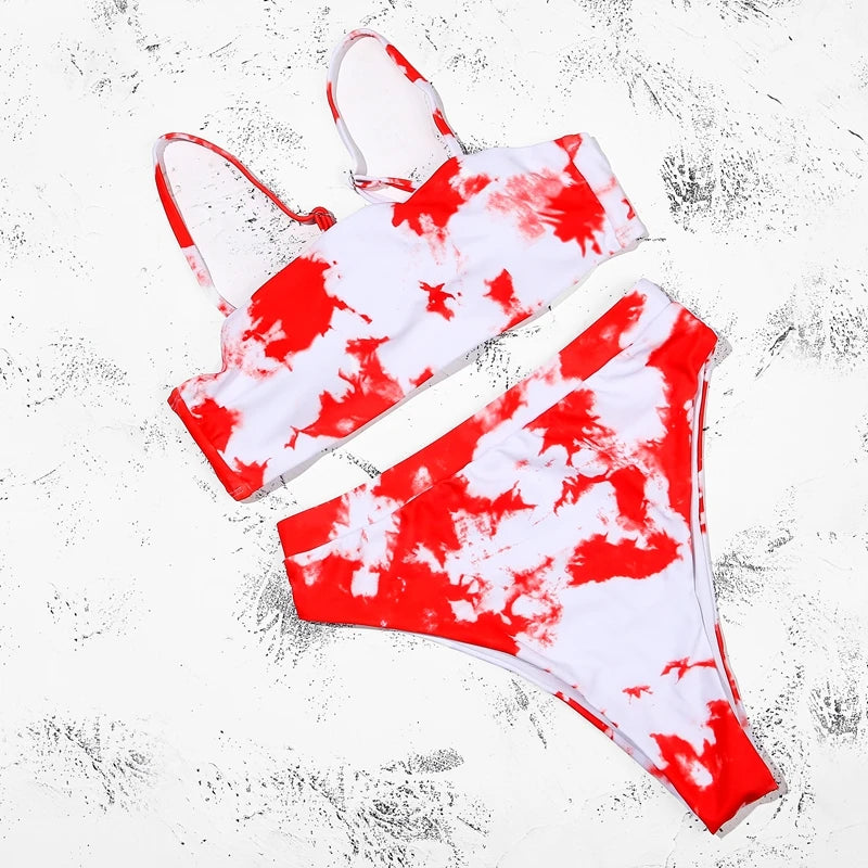 Bikini-Set: ZTVitality Elegant Bikinis Solid Push Up - Gepolstert BH Träger High Waist Schwimmanzug Damen Schwimmbekleidung Frauen Biquini Collection