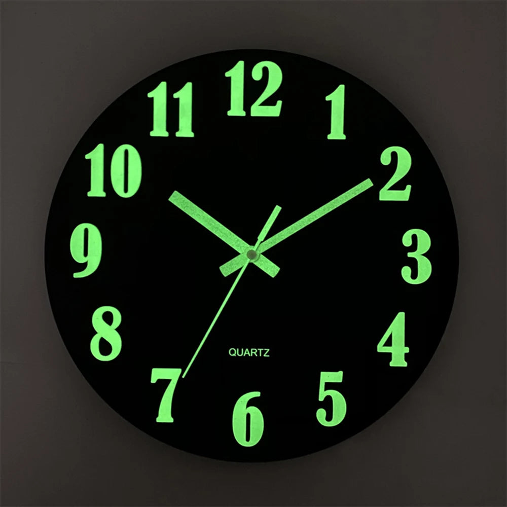 Combination Separates Leuchtende Wanduhr - 30cm Bambus