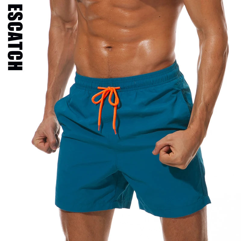 Herren-Badehose 2025: ESCATCH Man Swimwear Swim Shorts Trunks Beach Board Shorts - Swimming Pants Swimsuits Mens Running Sports Surffing Shorts Collection