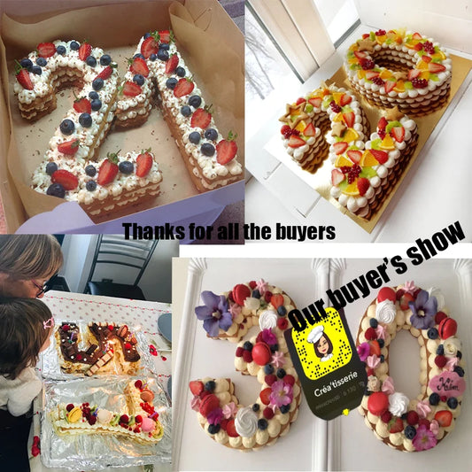 PET 0-8 Numbers Cake Mold Cake Decorating Tools Confeitaria Maker Birthday Cake Tools Pastry Mold For Baking 4/6/8/10/12/14inch