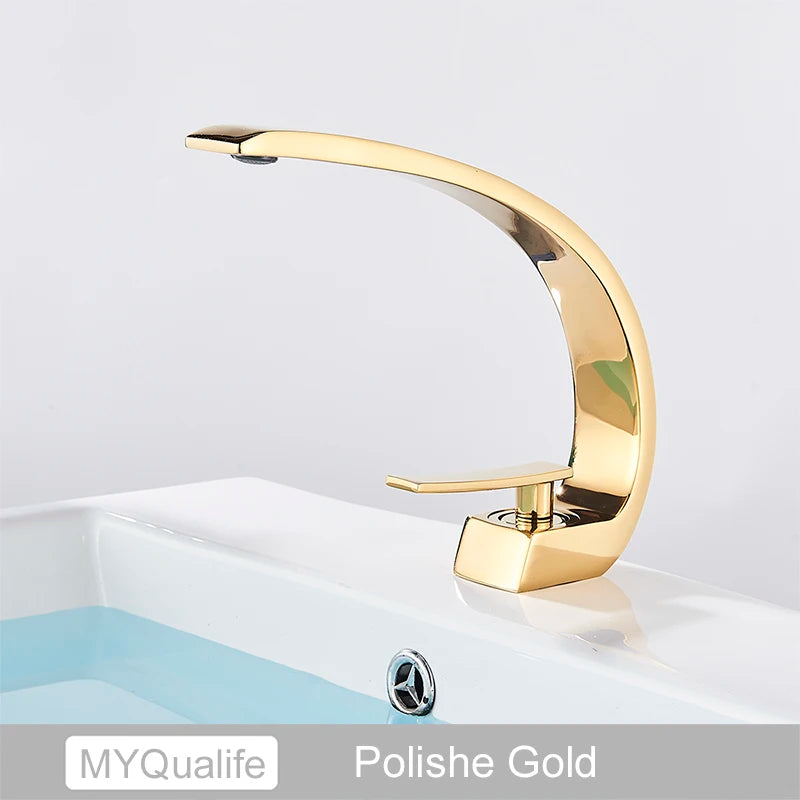 Chrome Basin Faucet Washing Basin Mixer Deck Mounted Cold and Hot Bathroom Faucet