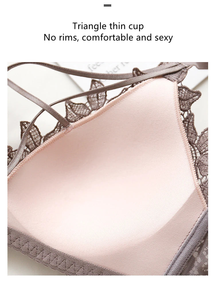 BH-Set 2025: Sexy Spitzen-BH Damen Unterwäsche-Set Ohne Bügel Push Up Bralette - Nahtlos Atmungsaktiv Spitze Lingerie Schlaf-Unterwäsche