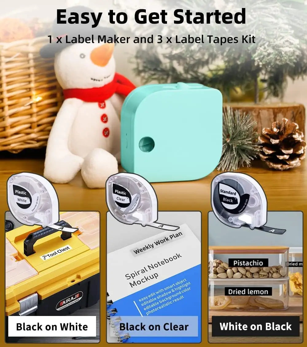 Etikettendrucker 2025: Transfer Printing Machine Phomemo P12&P12 Pro Mini Thermal Portable Printer Ribbon Tapes Label Sticker Bluetooth Label Printer Collection