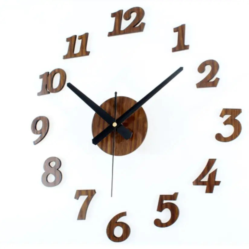 Retro DIY digital decorative wall clock wall stickers clockwise fashion watches creative cute Reversing Times Backflow Left move