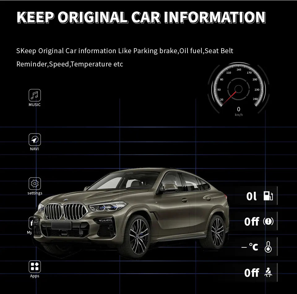 BMW CarPlay System 2025 - Wireless Android 14 Multimedia für X5 E70 X6 E71