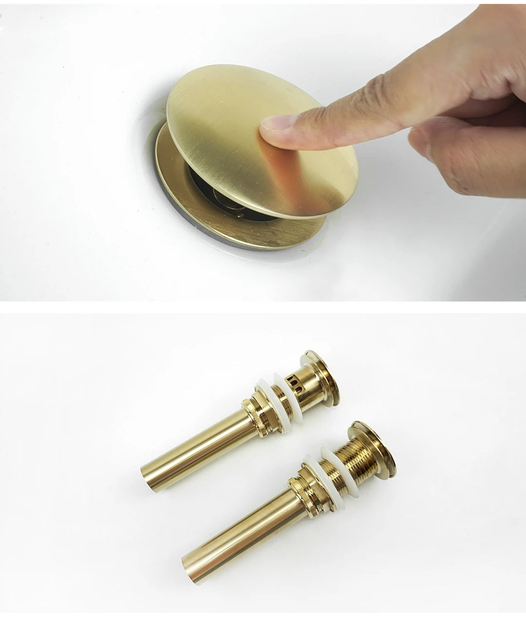 bonderis Pop Up Drain Matt Schwarz - Messing, ohne Überlauf