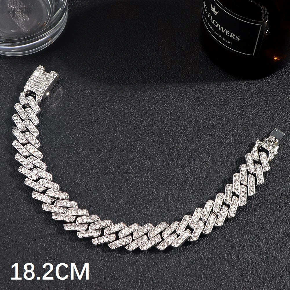 Luxus Voll Strass Große Tennis Kette Armbänder 2025 - Frauen Männer Fashion Bling - Iced Out Quadrat Kristall Armband Hand Schmuck Premium