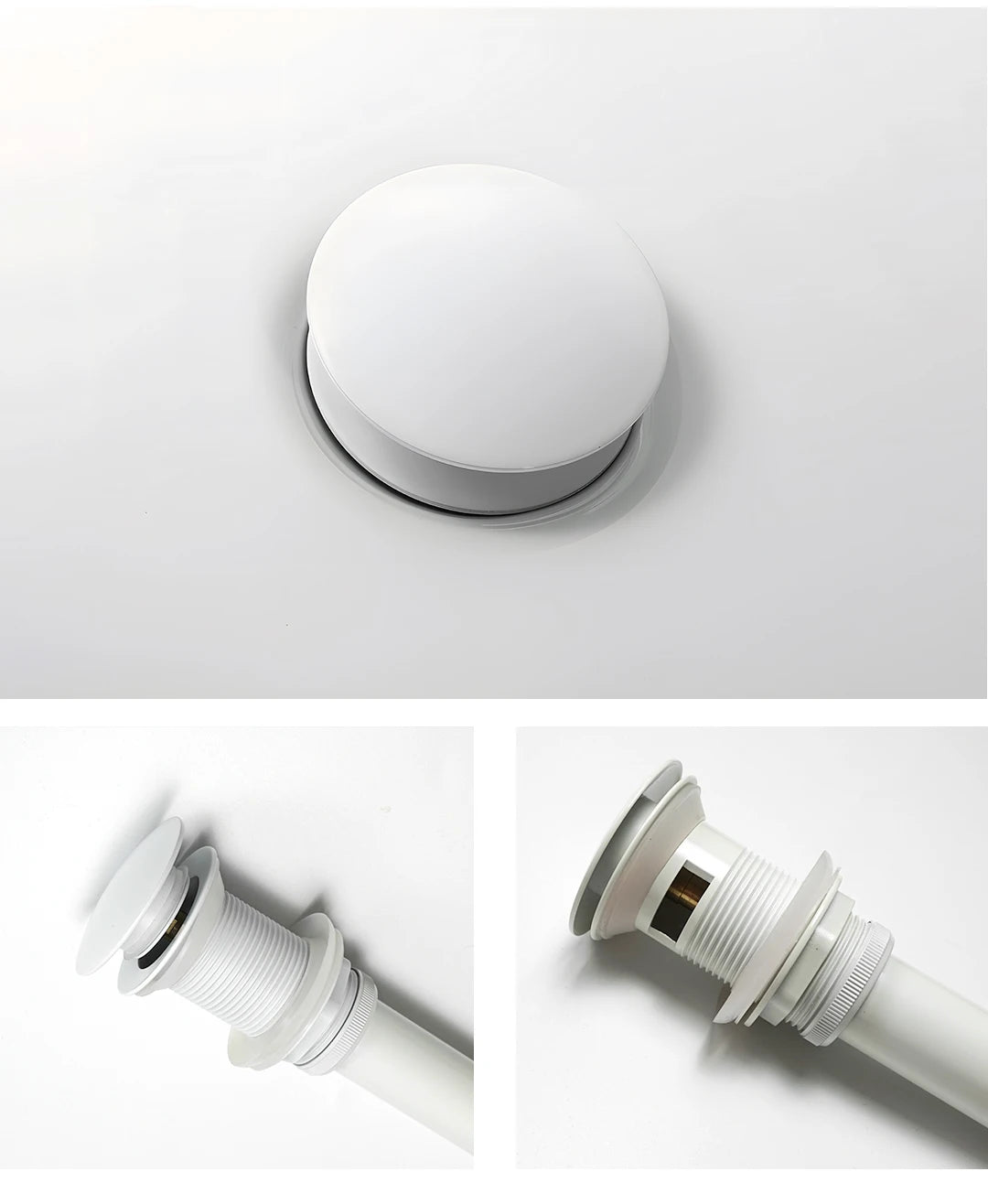 bonderis Pop Up Drain Matt Schwarz - Messing, ohne Überlauf