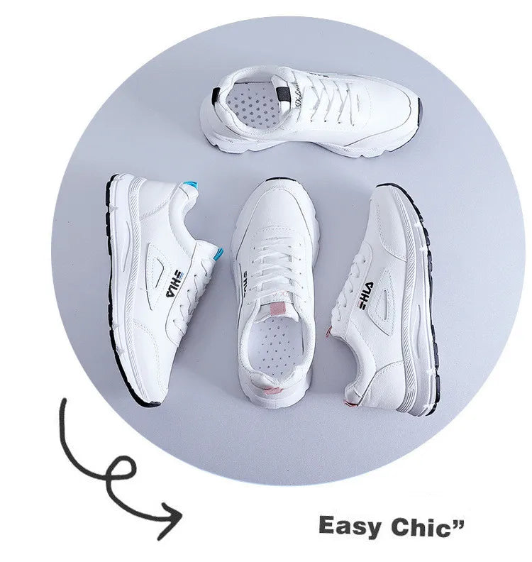 White Shoes for Women Sneakers 2024 Breathable Women's Sports Shoes Outdoor Walking Flats Woman Spring Casual Shoe Lady Sneaker