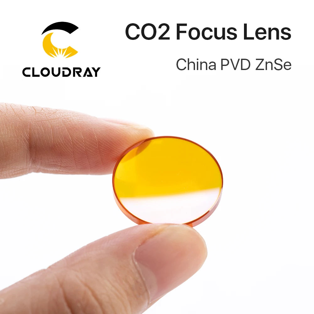Cloudray China CO2 ZnSe Focus Lens Dia.18 19.05 20 mm FL38.1 50.8 63.5 101.6 127mm 1.5 - 4" for Laser Engraving Cutting Machine