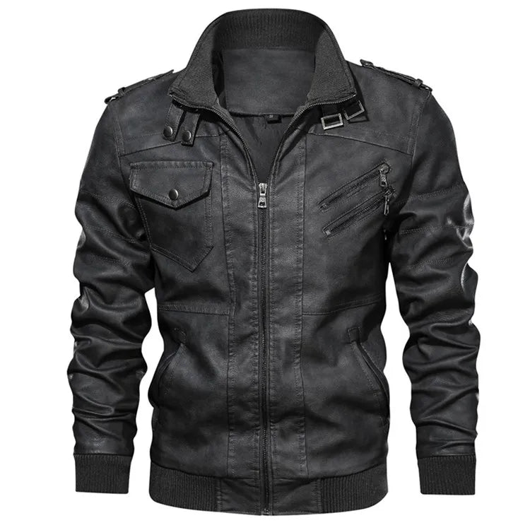 KB Neue Leder Jacke - Herbst Casual, PU, EU Größe SA722
