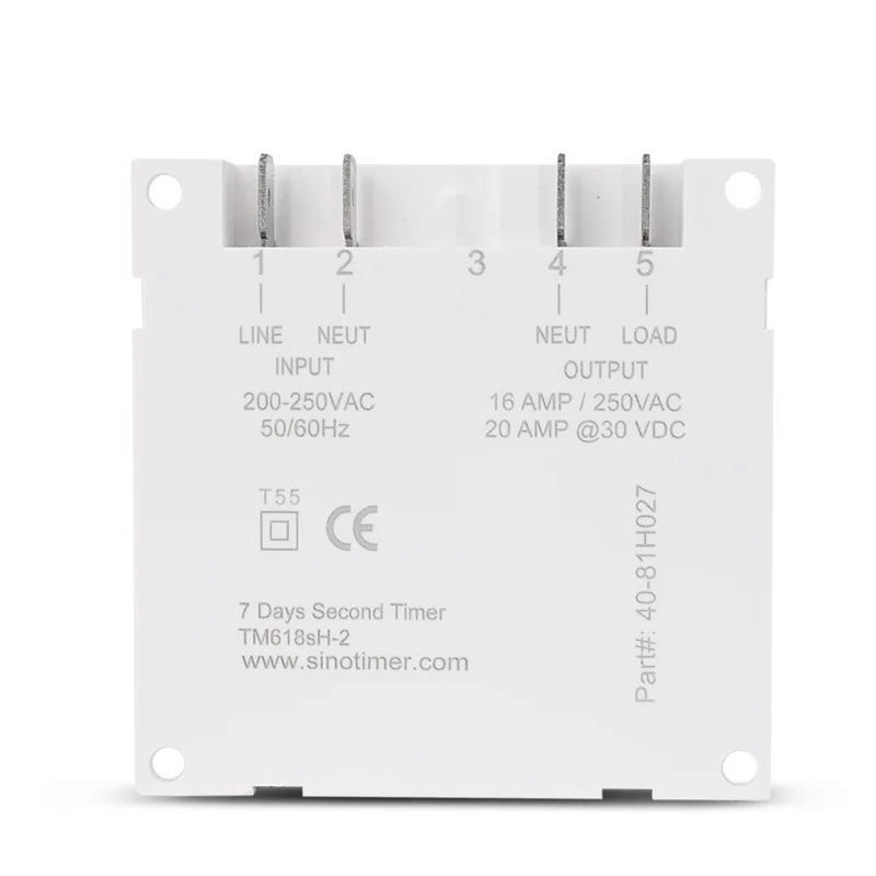 TM618SH 1 Second Interval 5V 12V 24V 110V 220V Digital LCD Timer Switch 7 Days Weekly Programmable Time Relay With Countdown