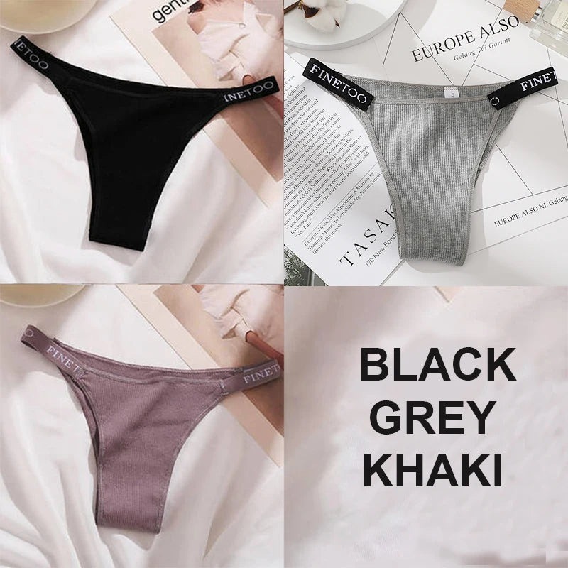 finetoo Damen Slips 2025 - 3er-Set Baumwoll-Panties einfarbig & komfortabel