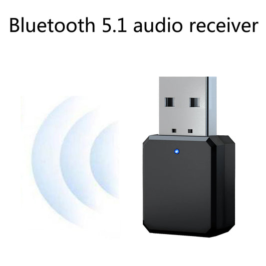 Adaptor Bluetooth 5.0 pentru mașină, receptor audio cu alimentare USB, wireless, muzică, 3,5 mm, AUX, pentru radio auto, MP3, PC