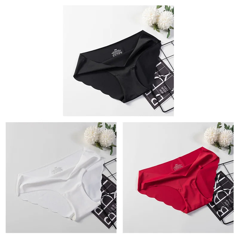 MIMICOOC Damen Nahtloser Slip - 3er Set 80 Prozent Nylon