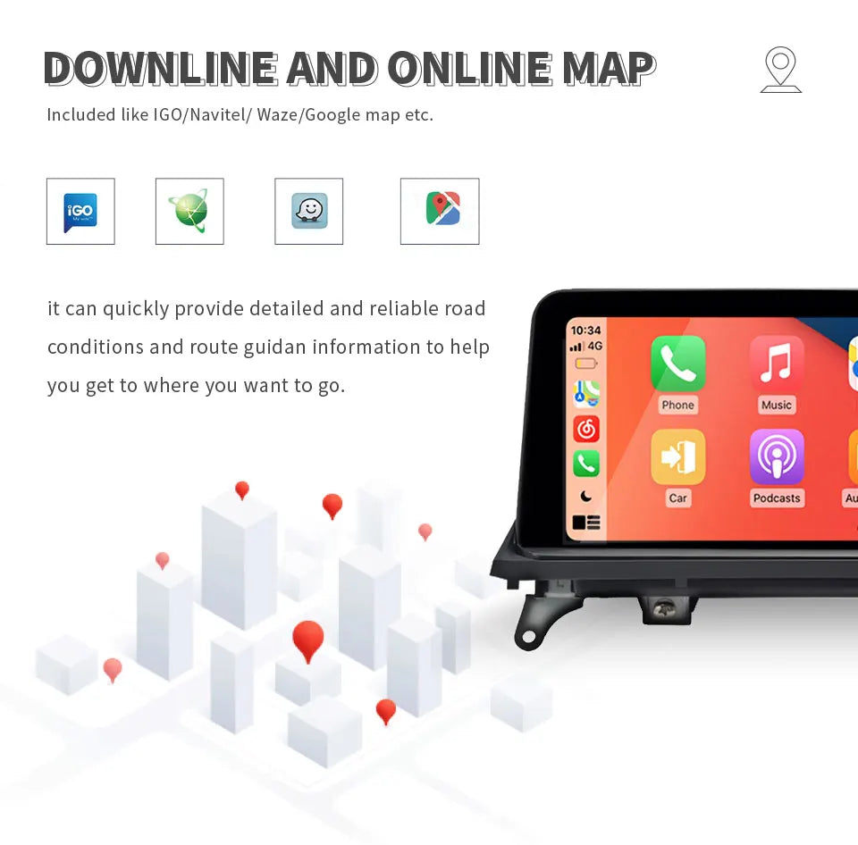 BMW CarPlay System 2025 - Wireless Android 14 Multimedia für X5 E70 X6 E71